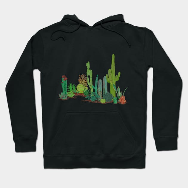 Desert Plants Hoodie by iswenyi Art